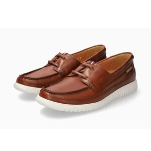 Mephisto Trevis Leather Boat Shoe Hazelnut Tan Size 10 Men's Full Grain Leather